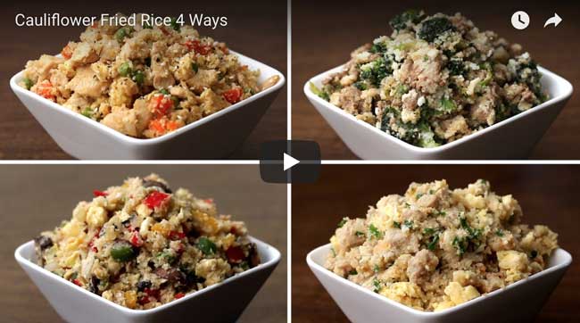 How to Make Cauliflower Rice (Fried Rice) 4 Different Ways
